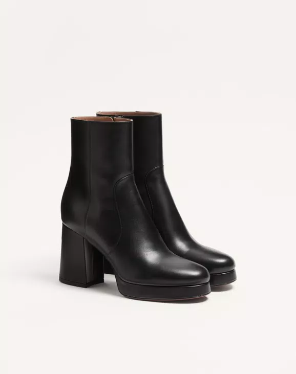Valentino Fawcette Platform Ankle Boot In Calfskin 90Mm - Image 6